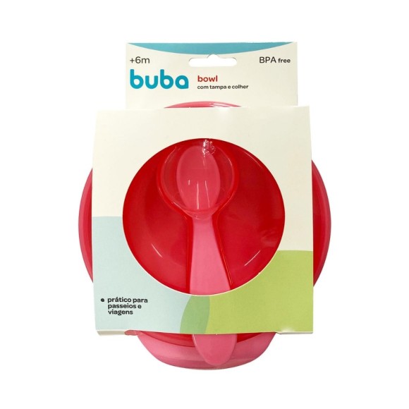 BUBA BOWL COM TAMPA E COLHER ROSA