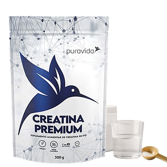 CREATINA PURAVIDA SUPLEMENTO ALIMENTAR 300G EM PÓ