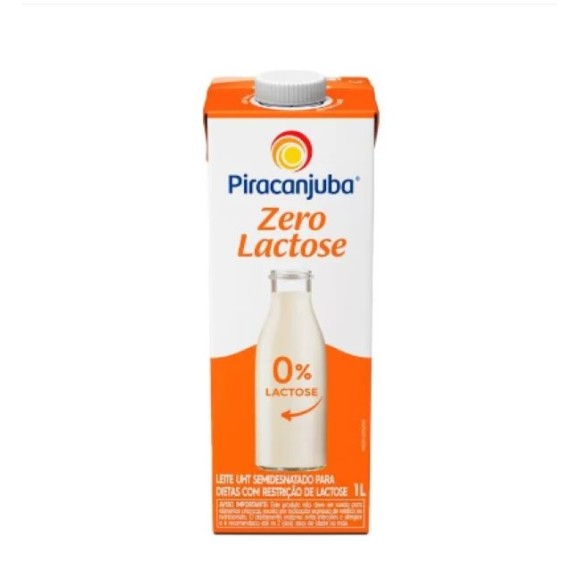 Leite Piracanjuba Semidesnatado Zero Lactose 1L