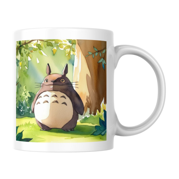 EMI CANECA DE PORCELANA COLEÇÃO DE AQUARELA TOTORO