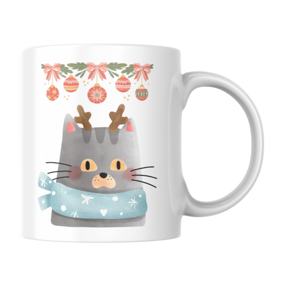 EMI CANECA DE PORCELANA GATO NATALINO