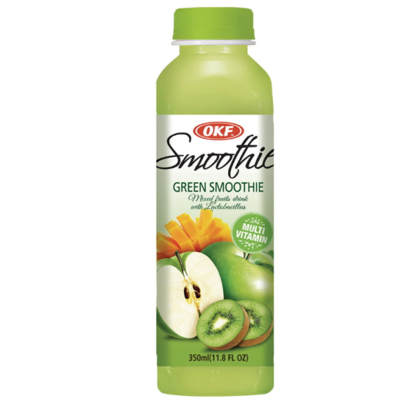 BEBIDA COREANA SMOOTHIE MIX DE FRUTAS VERDES COM LACTOBACILLU OKF 350ML